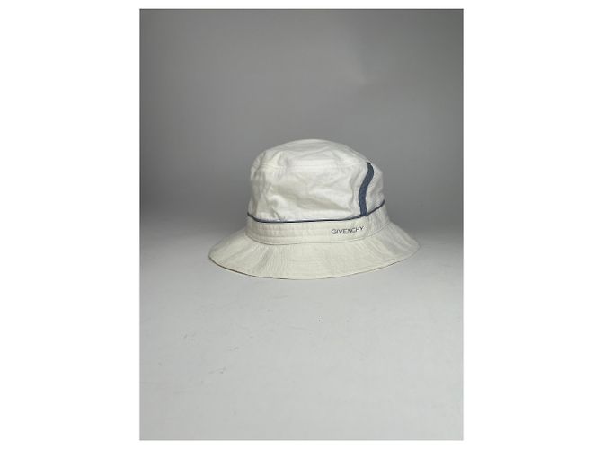 Vintage Givenchy Canvas Bucket Hat Unisex Weiß - Ansicht 11