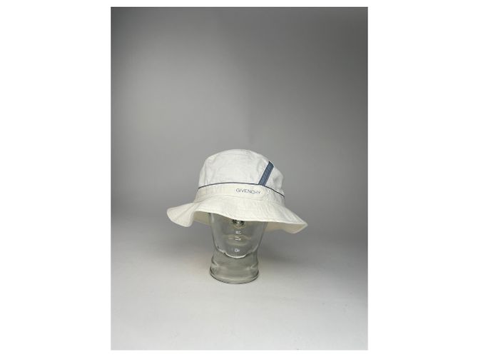 Vintage Givenchy Canvas Bucket Hat Unisex Weiß - Ansicht 12