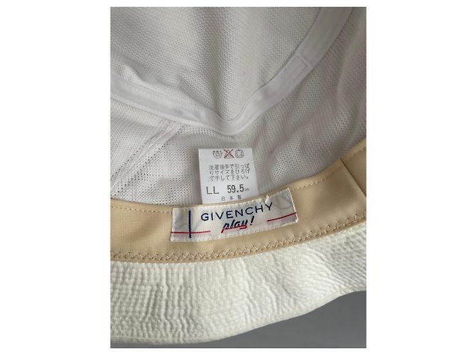 Vintage Givenchy Canvas Bucket Hat Unisex Weiß - Ansicht 3