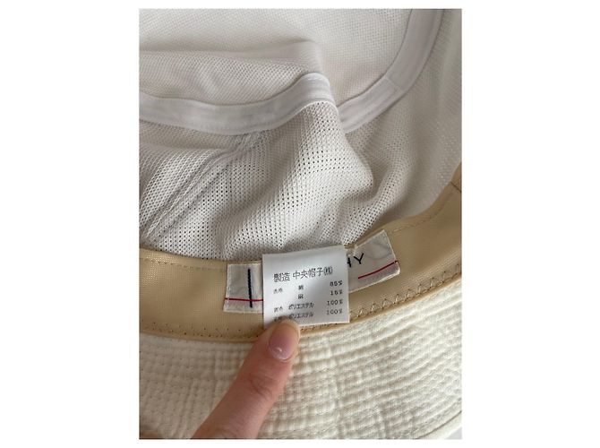 Vintage Givenchy Canvas Bucket Hat Unisex Weiß - Ansicht 4