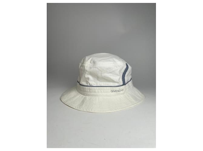 Vintage Givenchy Canvas Bucket Hat Unisex Weiß - Ansicht 7