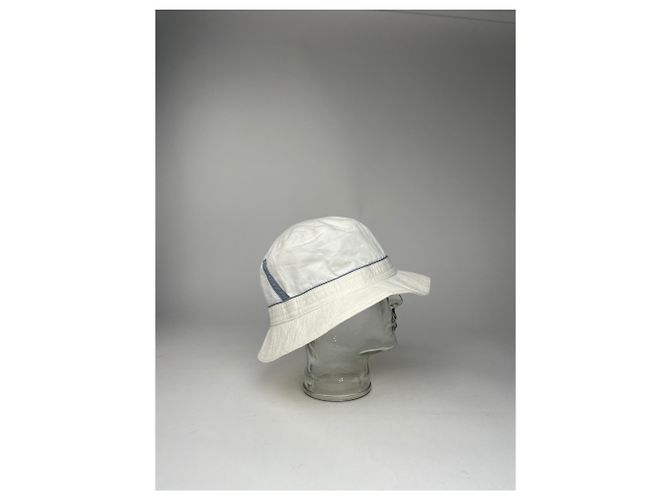 Vintage Givenchy Canvas Bucket Hat Unisex Weiß - Ansicht 9