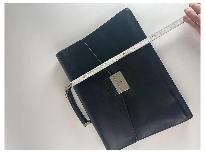 Valigetta in pelle vintage Prada nera Nero - vista 14
