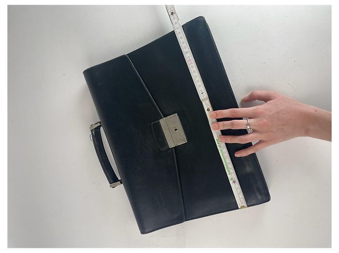 Valigetta in pelle vintage Prada nera Nero - vista 15