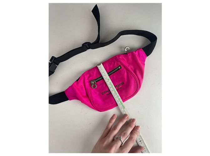 Vintage Courreges Paris Umhängetasche / Bauchtasche rosa - Ansicht 10