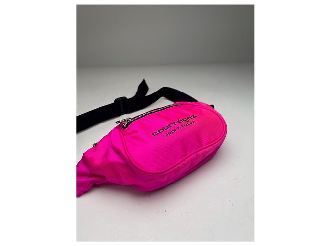 Vintage Courreges Paris Umhängetasche / Bauchtasche rosa - Ansicht 2