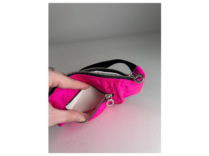 Vintage Courreges Paris Umhängetasche / Bauchtasche rosa - Ansicht 5