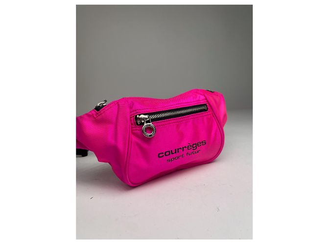 Vintage Courreges Paris Umhängetasche / Bauchtasche rosa - Ansicht 9