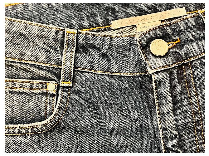 Stella Mc Cartney Jeans rectos de tiro medio con cortes STELLA MCCARTNEY Azul Azul claro Azul oscuro - vista 10