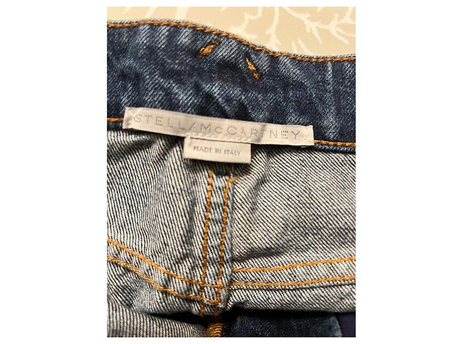 Stella Mc Cartney Jeans rectos de tiro medio con cortes STELLA MCCARTNEY Azul Azul claro Azul oscuro - vista 7