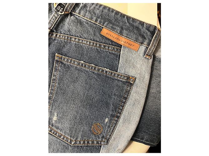 Stella Mc Cartney Jeans rectos de tiro medio con cortes STELLA MCCARTNEY Azul Azul claro Azul oscuro - vista 9