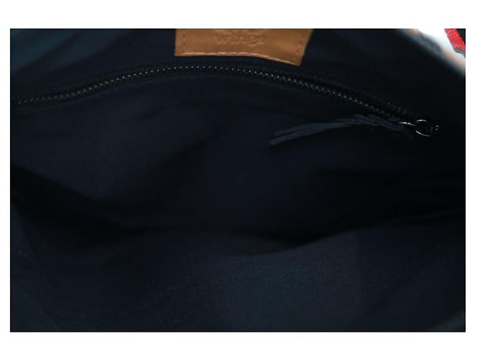 Autre Marque Clutch Wings Nora Leopardata in Pelle di Vitello Marrone Nero - vista 12