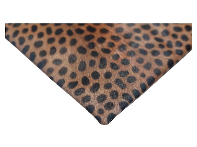 Autre Marque Clutch Wings Nora Leopardata in Pelle di Vitello Marrone Nero - vista 8