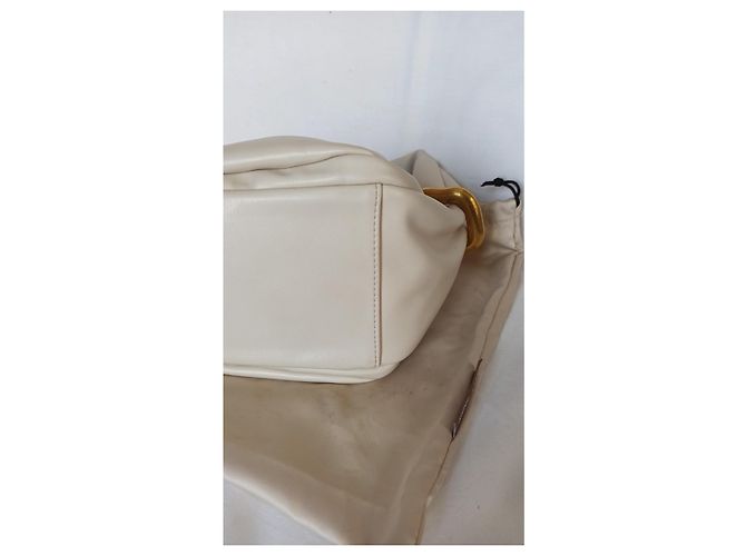 Autre Marque Borsa a mano Songmont Wonton in pelle crema - vista 10