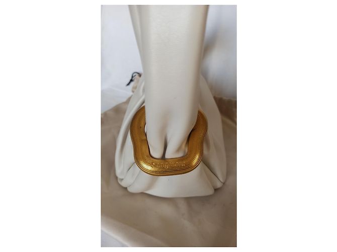 Autre Marque Borsa a mano Songmont Wonton in pelle crema - vista 11