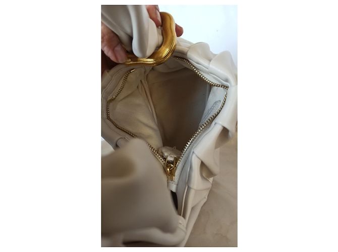 Autre Marque Borsa a mano Songmont Wonton in pelle crema - vista 14