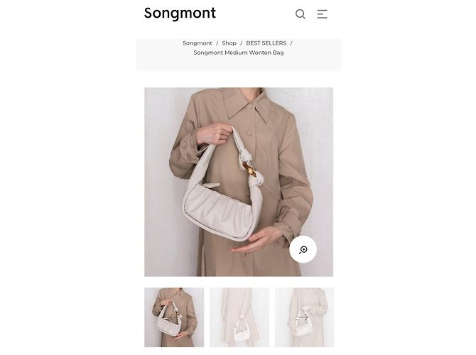 Autre Marque Borsa a mano Songmont Wonton in pelle crema - vista 16