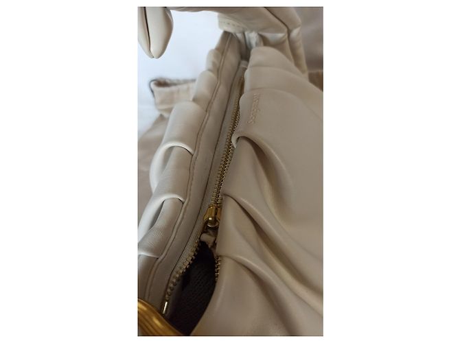 Autre Marque Borsa a mano Songmont Wonton in pelle crema - vista 6