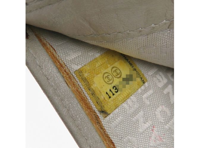 Chanel Damen Bi-Fold Geldbörse aus grauem Leder Braun - Ansicht 8