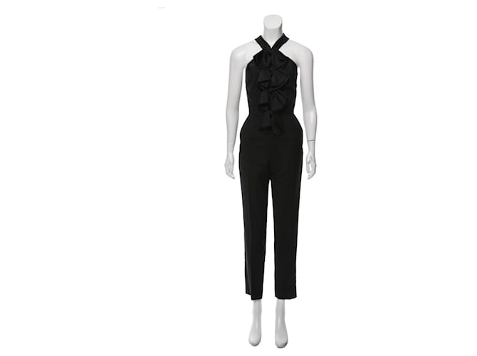 Givenchy Mono de lana con cuello halter Negro - vista 2