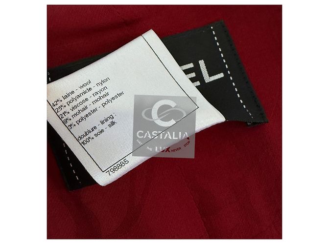 Chanel Nueva Chaqueta de Tweed Gripoix Icónica Burdeos 40 FR - vista 15