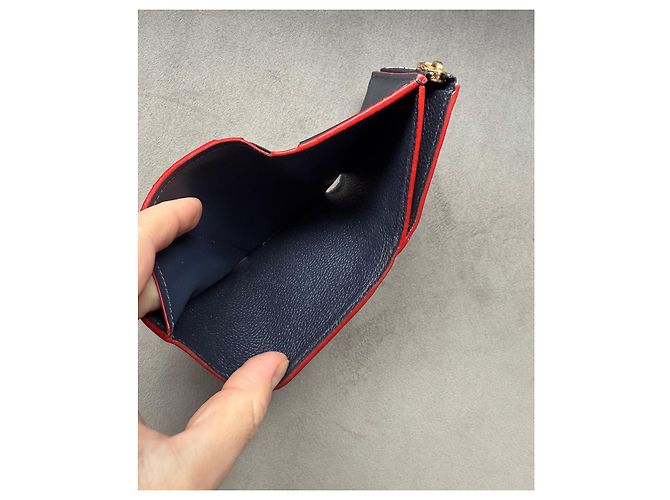 Portafoglio Louis Vuitton Zoe Monogram Empreinte Pelle Blu Navy Blu scuro - vista 13