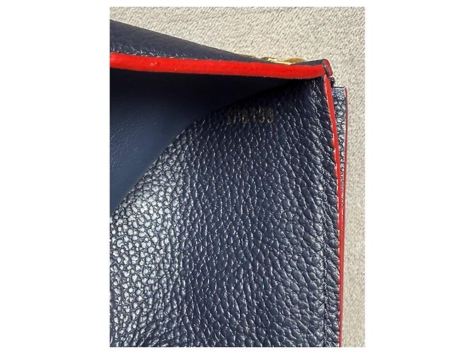 Portafoglio Louis Vuitton Zoe Monogram Empreinte Pelle Blu Navy Blu scuro - vista 14