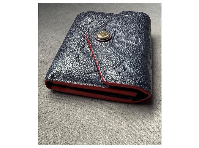 Portafoglio Louis Vuitton Zoe Monogram Empreinte Pelle Blu Navy Blu scuro - vista 4