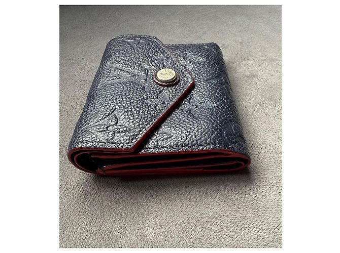 Portafoglio Louis Vuitton Zoe Monogram Empreinte Pelle Blu Navy Blu scuro - vista 5