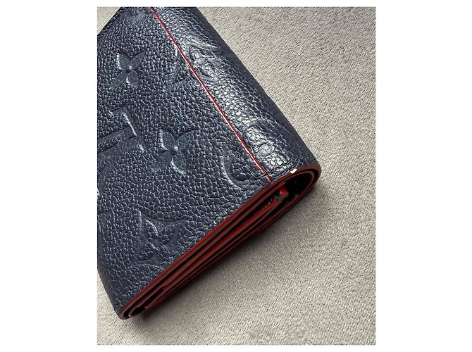 Portafoglio Louis Vuitton Zoe Monogram Empreinte Pelle Blu Navy Blu scuro - vista 7