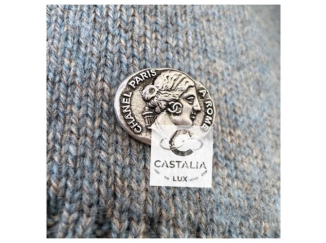 Chanel Jersey de cachemira gris París / Roma 36 FR - vista 6