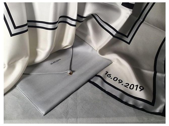 Foulard in seta Burberry 90cm Multicolore - vista 6