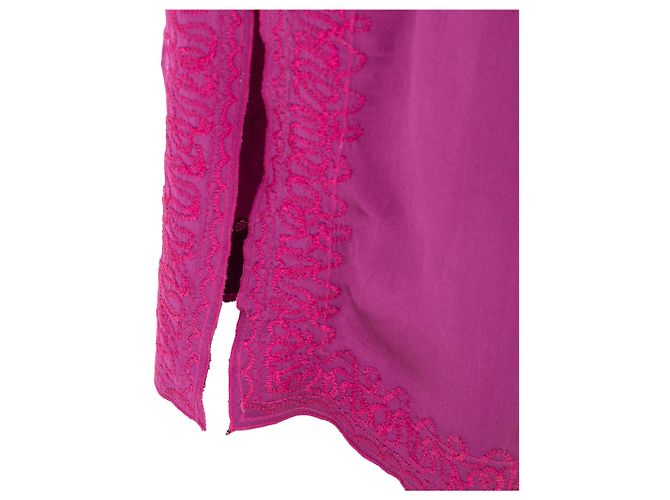 Besticktes langes Kleid von Yves Saint Laurent Lila - Ansicht 11