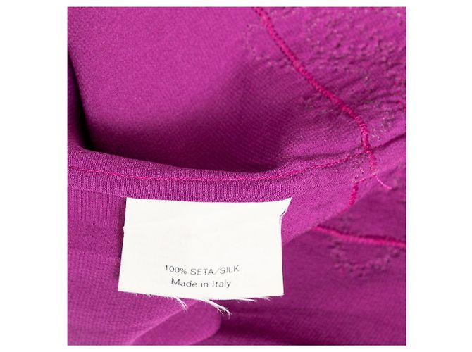 Besticktes langes Kleid von Yves Saint Laurent Lila - Ansicht 13
