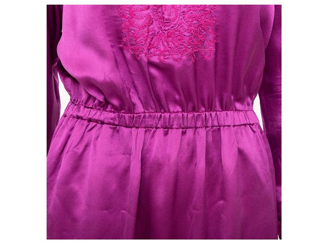 Besticktes langes Kleid von Yves Saint Laurent Lila - Ansicht 3