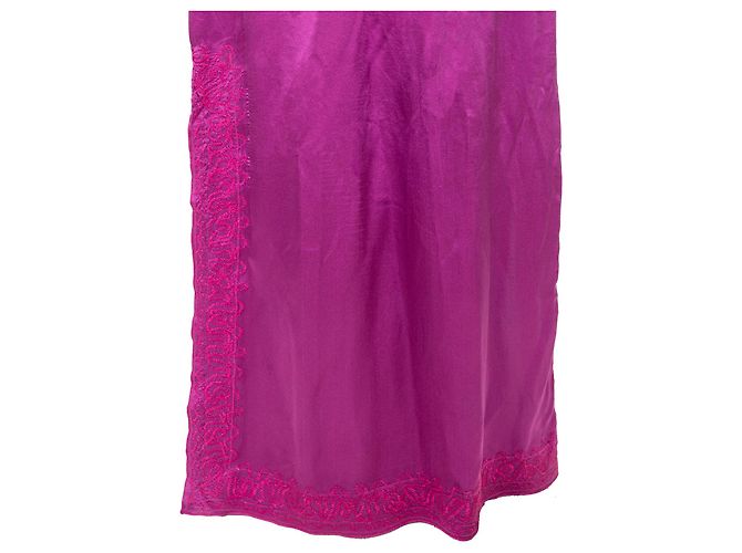 Besticktes langes Kleid von Yves Saint Laurent Lila - Ansicht 5