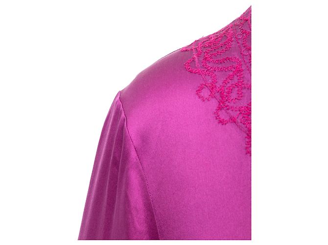 Besticktes langes Kleid von Yves Saint Laurent Lila - Ansicht 6