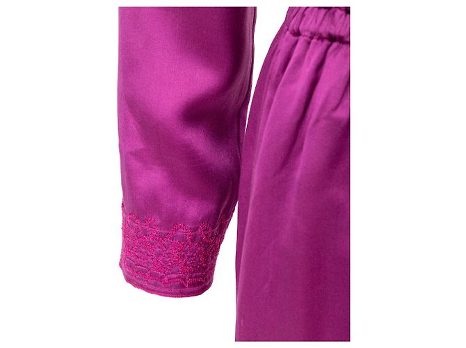 Besticktes langes Kleid von Yves Saint Laurent Lila - Ansicht 7