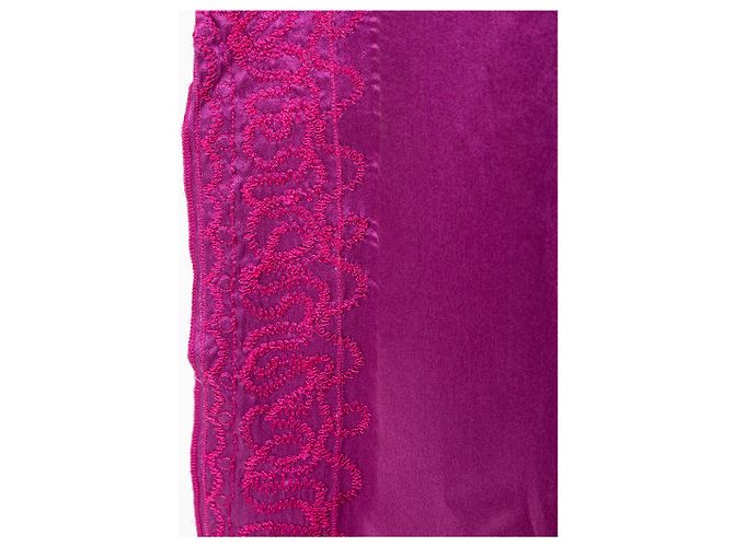 Besticktes langes Kleid von Yves Saint Laurent Lila - Ansicht 9