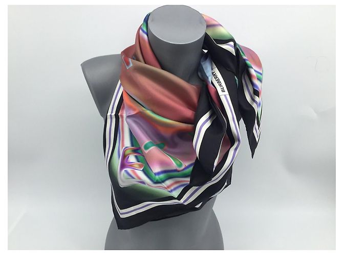 Sciarpa Burberry Love Is Eternal in seta 90x90cm Multicolore - vista 16
