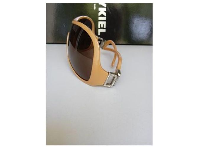 Óculos de sol Dolce & Gabbana Camel com Strass Camelo - vista 4