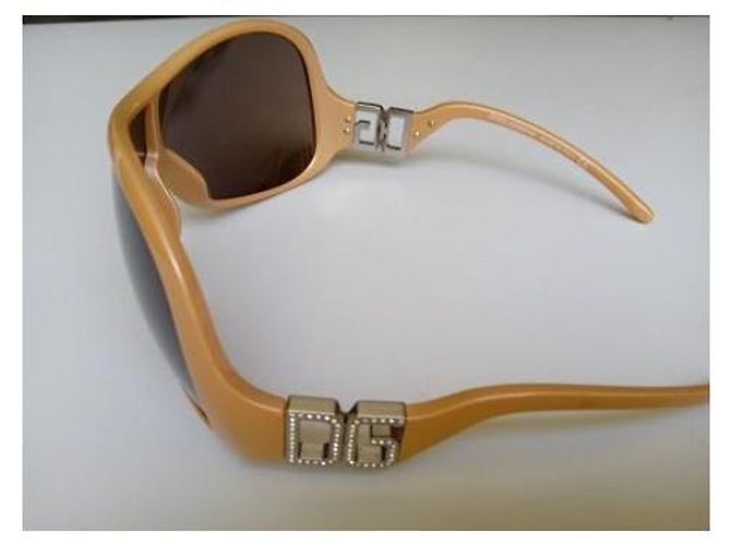 Óculos de sol Dolce & Gabbana Camel com Strass Camelo - vista 6