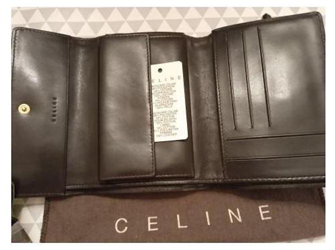 Cartera Céline Monograma Lona Chocolate - vista 4