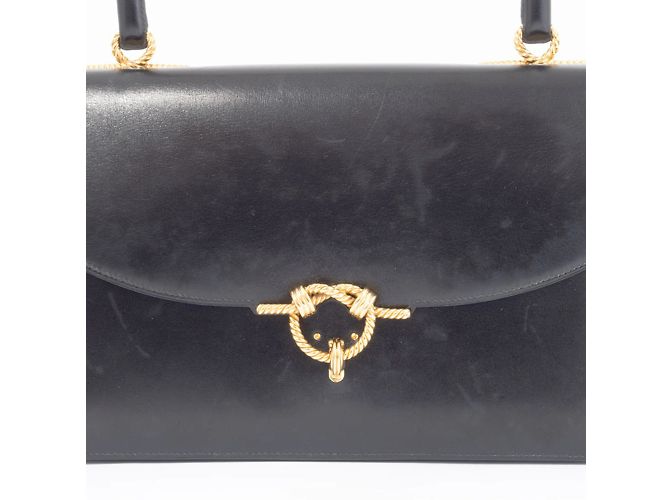 Hermès Borsa Hermes Cordrière in pelle di vitello nera Nero - vista 3
