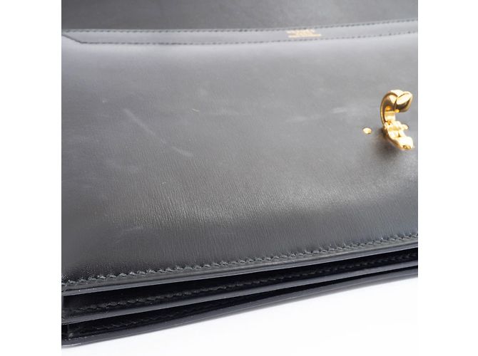 Hermès Borsa Hermes Cordrière in pelle di vitello nera Nero - vista 4