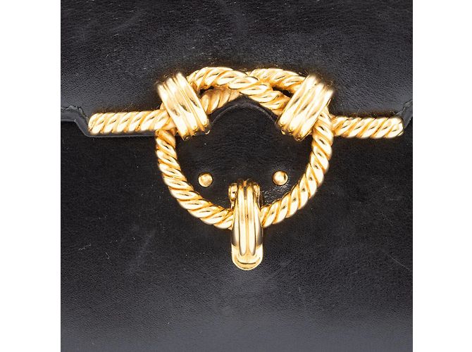 Hermès Borsa Hermes Cordrière in pelle di vitello nera Nero - vista 6