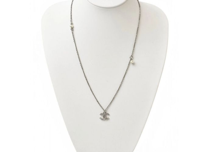 Collana in argento Chanel con pendente - vista 8