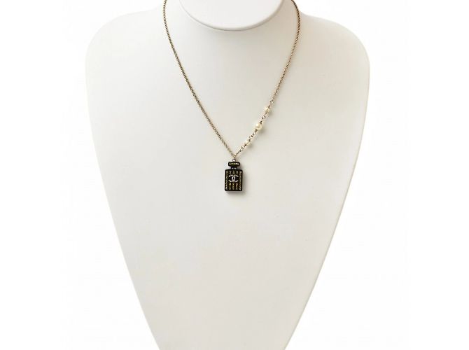Collana Pendente Nera e Dorata Chanel Nero D'oro - vista 6