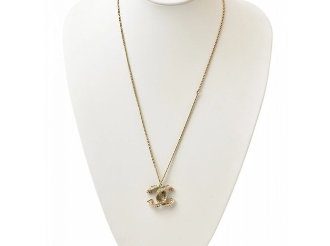 Collana placcata in oro Chanel con pendente Coco Mark CC - vista 5