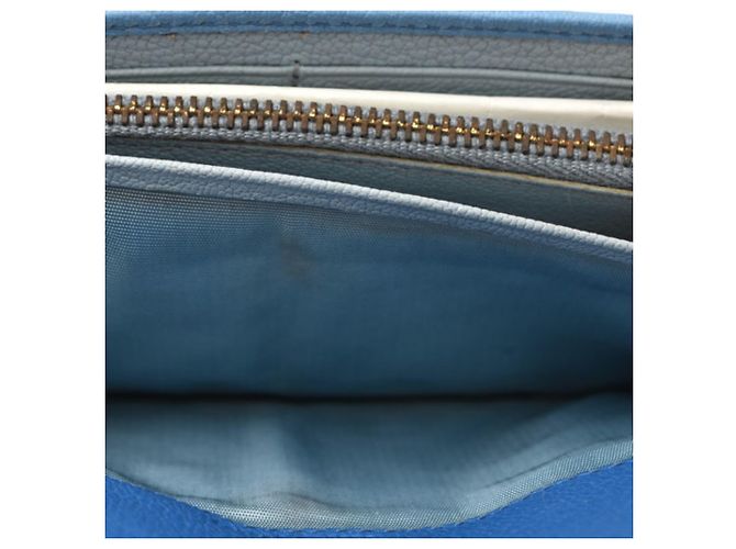 Cartera larga de cuero azul Miu Miu - vista 9